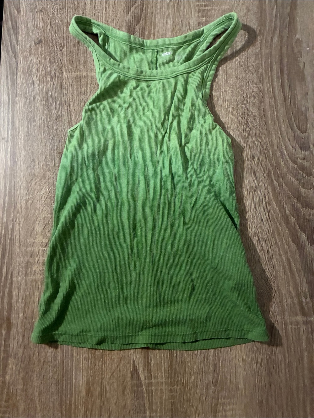 aerie Lime Green Ribbed Tank